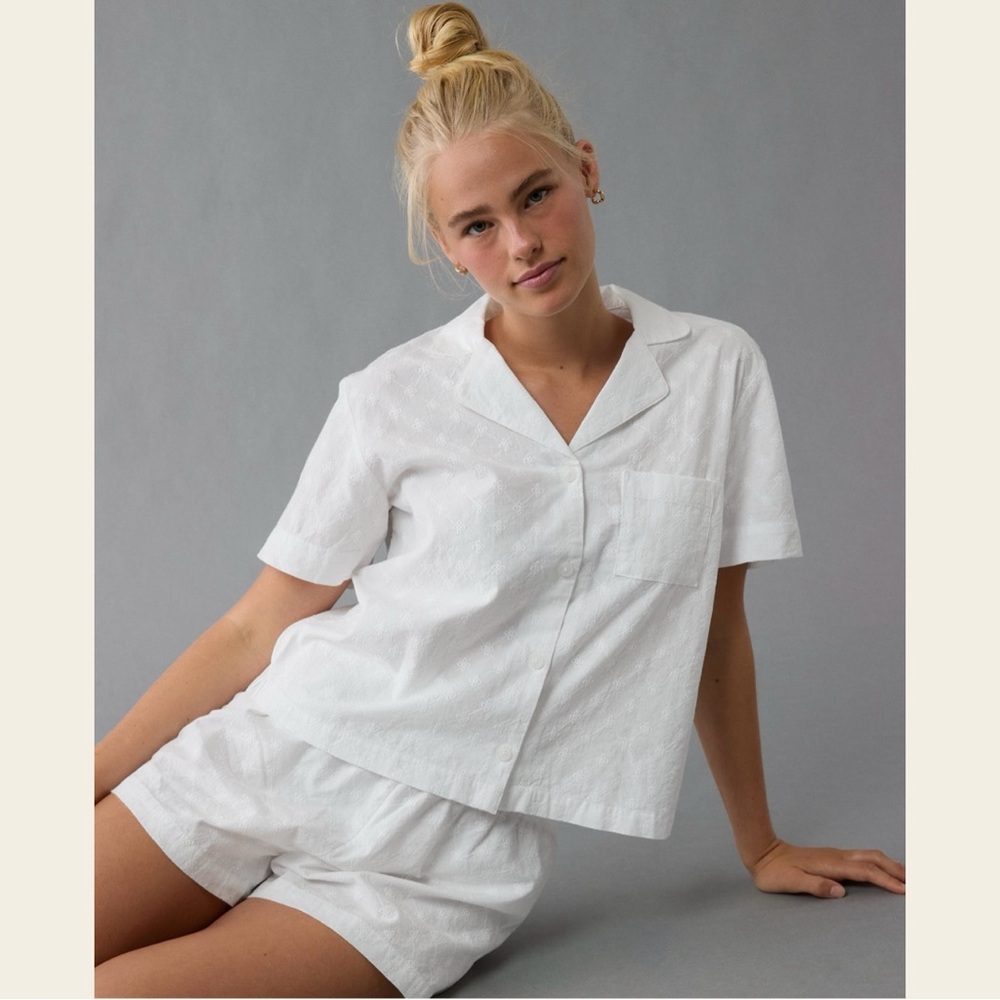 AE Eyelet PJ Set, NWT!  Cross listed on Mercari and Curtsy!  Price Firm! - Picture 3 of 5